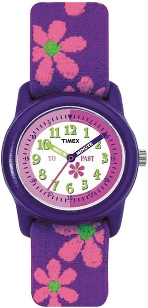 Timex Kid's Analog 28 mm Elastic Fabric Strap Watch - Flowers