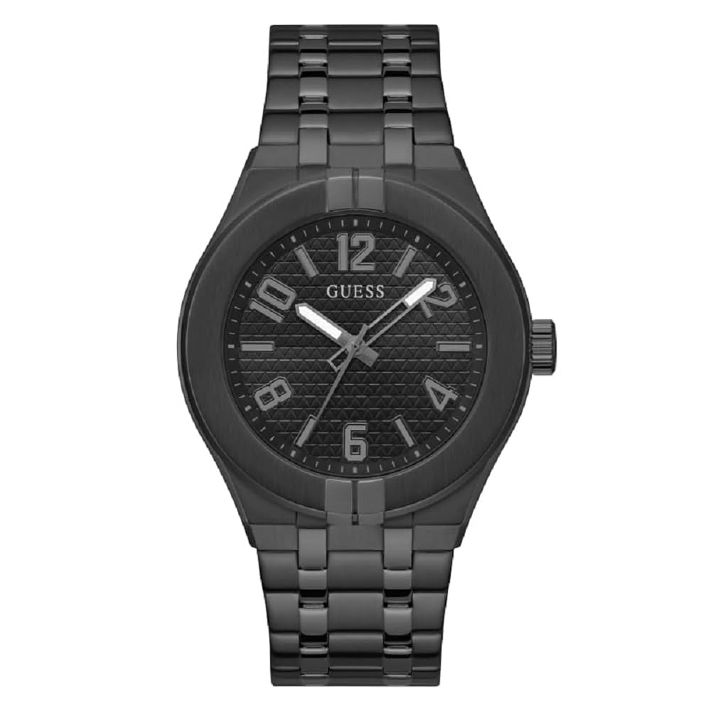 GUESS Men's 44mm Watch - Black Bracelet Black Dial Black Case
