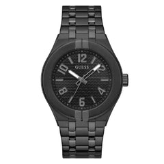 GUESS Men's 44mm Watch - Black Bracelet Black Dial Black Case