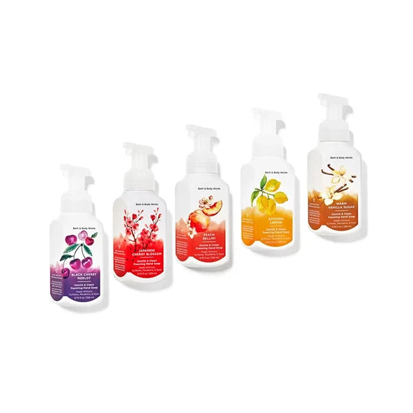 Bath & Body Works Foaming Hand Soaps - Set of 5 Gentle Foaming Soaps (Fresh & Fruity)