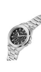 Guess Dashboard Multi-Function Analog Watch for Men, 46 mm Case Width, Silver Tone/Black