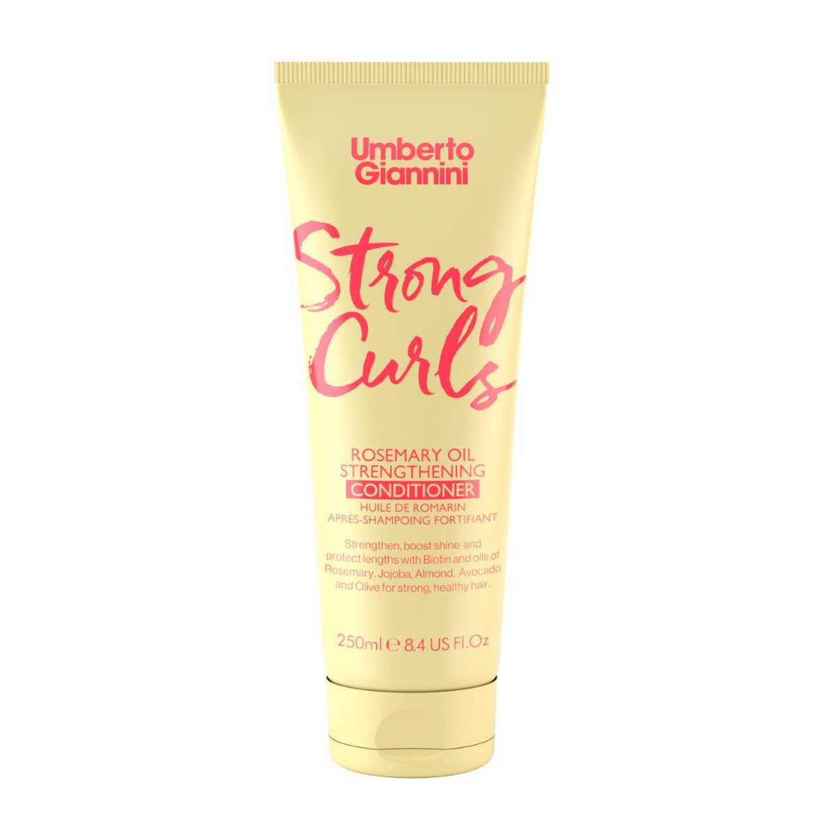 Umberto Giannini Strong Curls Rosemary Oil Strengthening Conditioner for Curly, Coily, Wavy Hair - 250ml