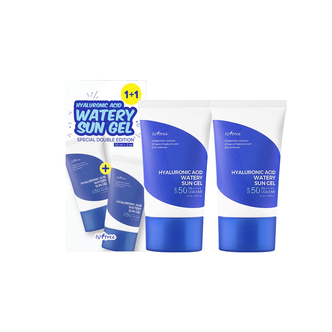 ISNTREE Hyaluronic Acid Watery Sun Gel Double Edition 50ml x 2ea | Special Edition with two sunscreens | Watery gel type sunscreen