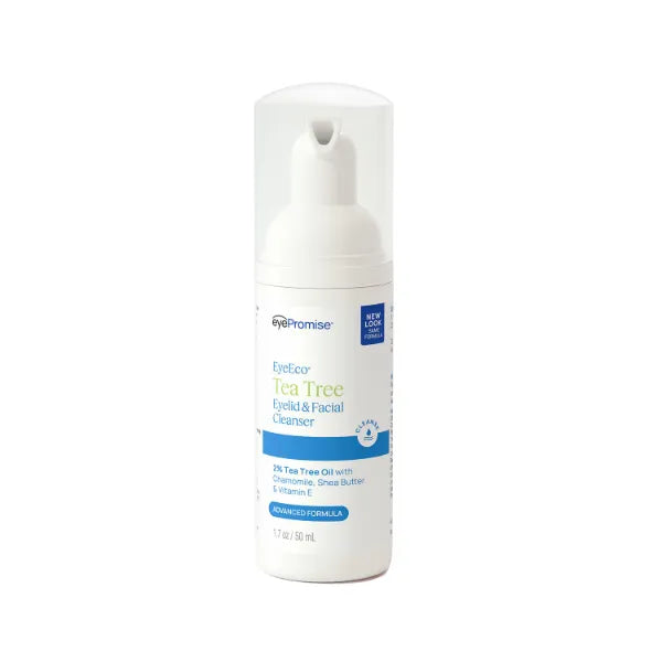 EyeEco Advanced Tea Tree Eyelid & Facial Cleanser, 50 ml | Non-Irritating Daily Face Wash & Eyelid Cleanser with Tea Tree Oil & Shea Butter (Packaging May Vary)