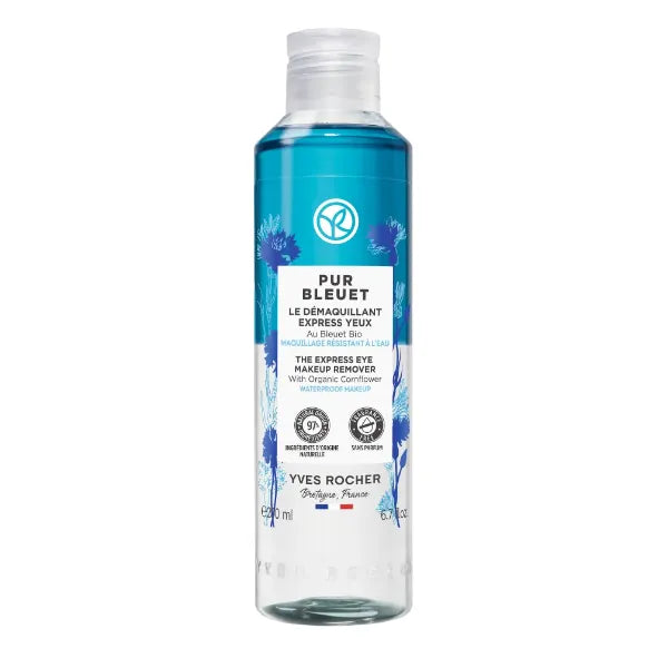 Yves Rocher Pur Bleuet Express Eye Make Up Remover with Cornflower - 200 ml / 6.7 fl.oz