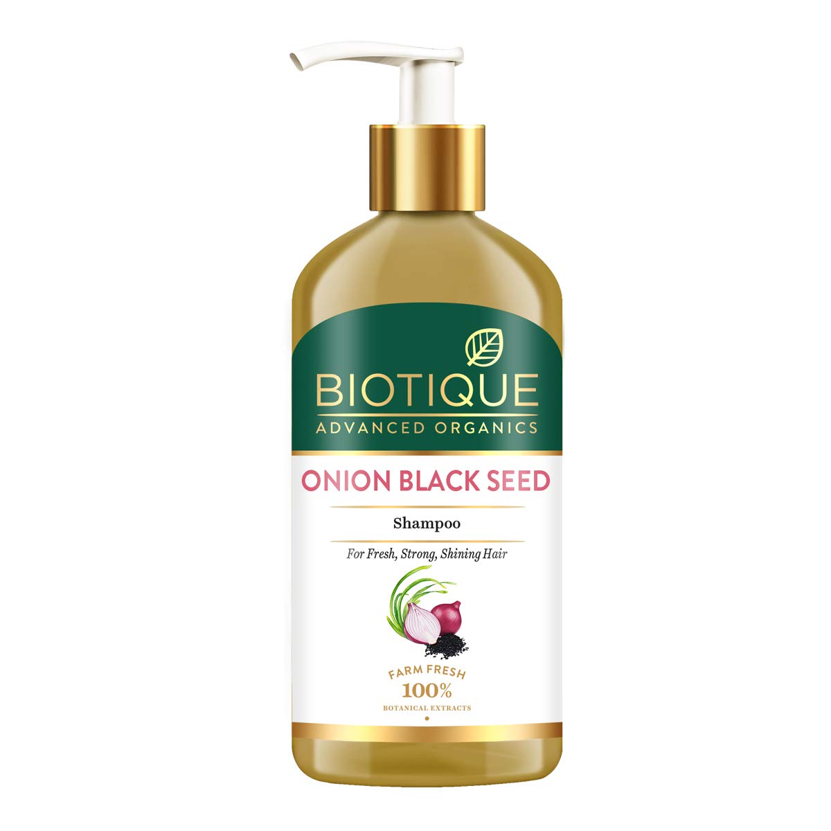 Biotique Onion Black Seed Shampoo For Fresh, Strong And Shining Hair - 300ML