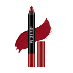 Swiss Beauty Non Transfer Matte Crayon Lipstick - (Smoke Red, 3.5g)