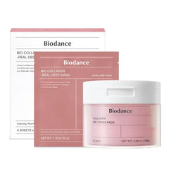 Collagen Day & Night Gel Duo: Bio-Collagen Real Deep Mask & Collagen Gel Toner Pads