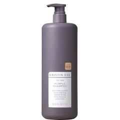 Kristin Ess Hair The One Purple Shampoo - Toning for Blonde Hair, Neutralizes Brass + Yellow Tones, Sulfate Free, 33.8 fl oz