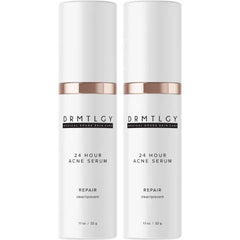DRMTLGY Acne Spot Treatment and Cystic Acne Treatment. Acne Serum with Micronized Benzoyl Peroxide 5% and Glycolic Acid. 1.1 oz, 2 pack