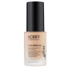 Korff Liquid Foundation, Lifting Glow Effect, Anti-Aging Formula and Long Hold with Hyaluronic Acid 02, 30 ml