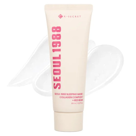K-SECRET SEOUL 1988 Collagen Sleeping Mask – Overnight Nourishing Care with 7-Type Collagen Complex | Lightweight Night Cream for Firming & Glowing Skin | Korean Skincare, 60ml / 2.02 fl oz