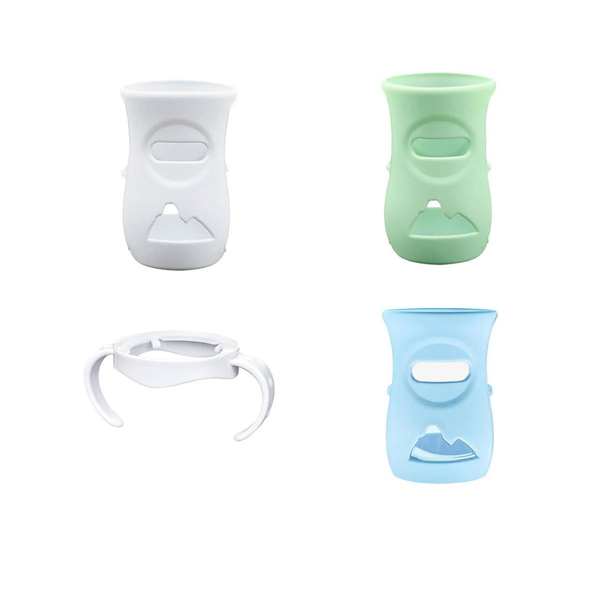3 Pack Silicone Sleeves with Handle for Philips Avent Natural Glass Baby Bottles, Anti Breakage, Anti Scald Baby Bottle Holder, Compatible Philips Avent Glass, BPA Free,8 Ounce