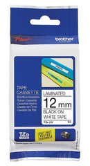 Brother Tze-231 Black On White Label Tape, 12 Mm Size