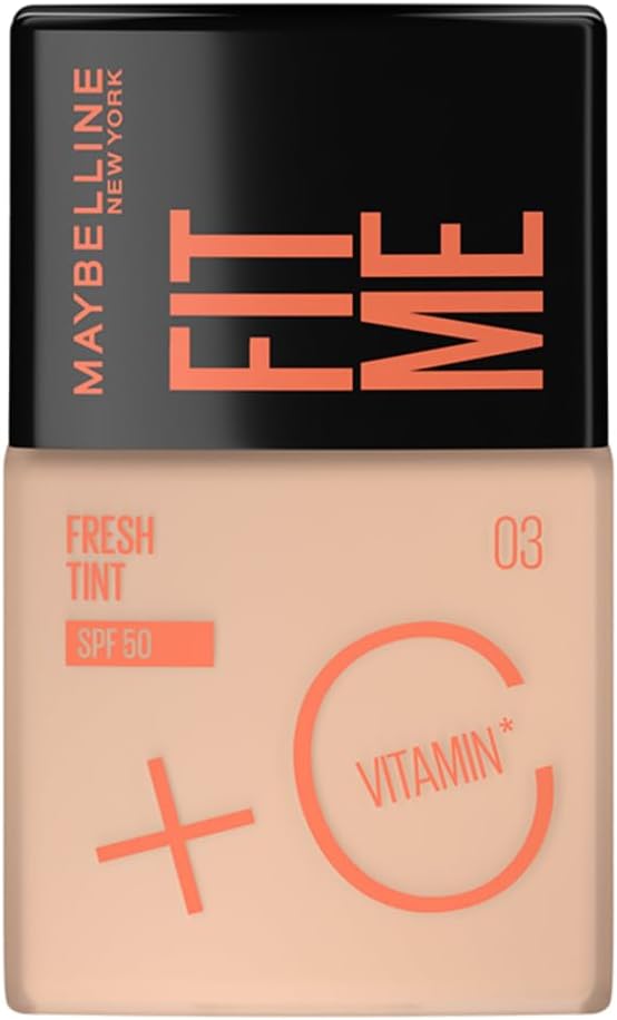 Maybelline New York, Fit Me Fresh Tint SPF 50 with Brightening Vitamin C, 03, 30.0 milligrams, 1.0 count, 1