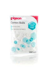 Pigeon Cotton Balls, 100% Pure Cotton, Soft, Absorbent And Hygienic - 100 White