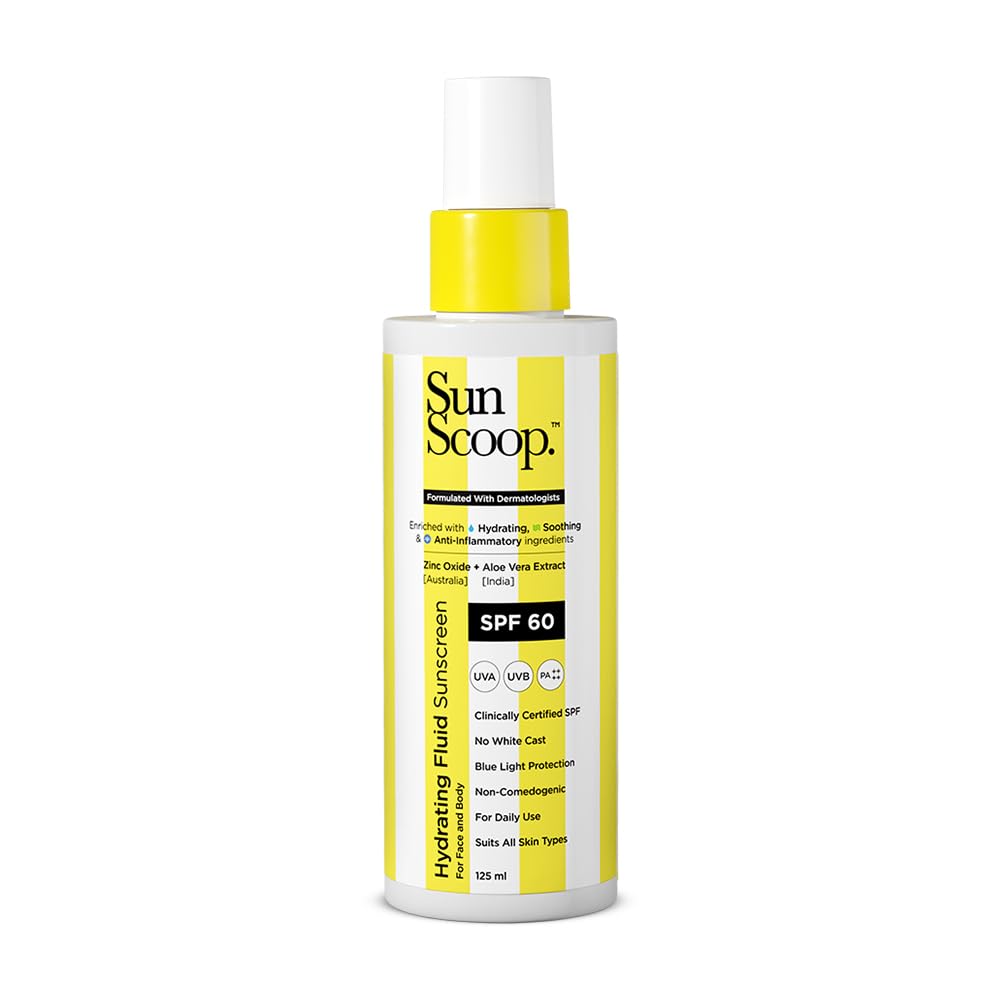 Fluid Body Sunscreen Spray Spf 60, No White Cast, Protects From Uva & Uvb Rays, Hybrid, For Dry, Normal And Oily Skin Types 125 Ml (Pack Of 1) Neutral