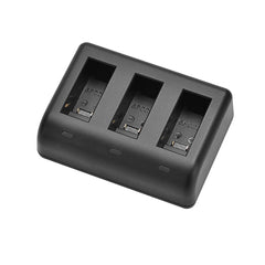 eWINNER Intelligent Full Decode 3 Slot Rapid Charger Replacement Battery - 1400mAh (3 Pieces) compatible with GoPro Max Camera (for Gopro Max, 3 Slot Charger+3Pack Battery)