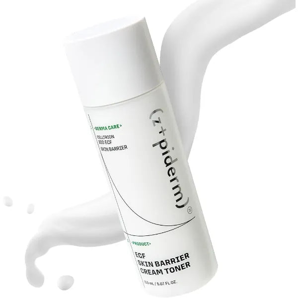 Zipiderm EGF Skin Barrier Cream Toner – Korean Milky Hydrating Toner for Dry, Sensitive & Acne-Prone Skin with Ceramides, Hyaluronic Acid, Rice Bran & Soy Protein, Moisturizing Skincare, 5.07 fl oz