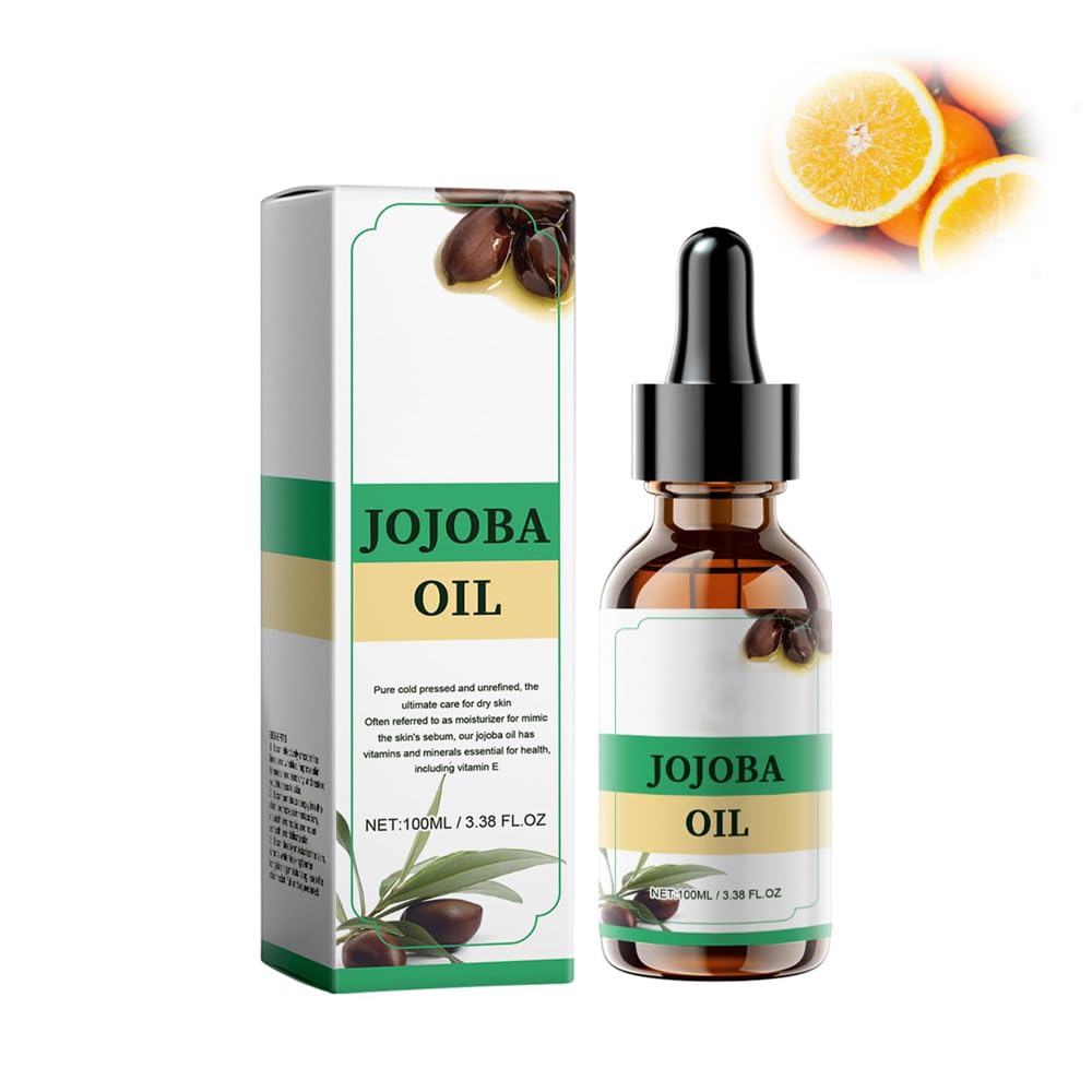 Jojoba Oil Organic Cold Pressed (100ml) – Anti-Wrinkle & Skin Tightening Facial & Body Oil, Hydrating Essential Oil for Skin Care, Massage & Fine Line Treatment