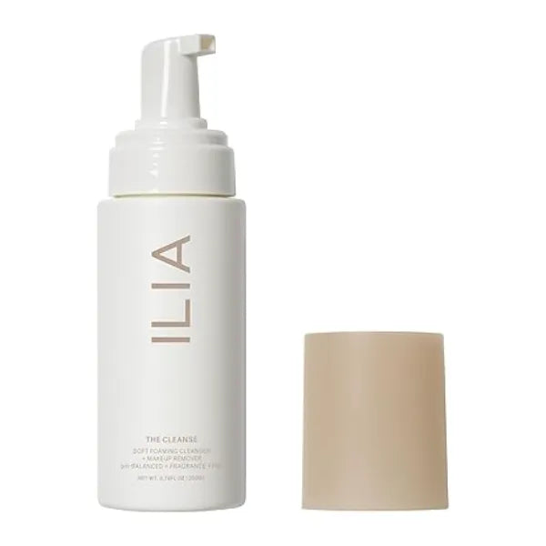 ILIA The Cleanse Soft Foaming Cleanser + Makeup Remover Replenish, Hydrate, Cleanse, Soften, Refresh Skin Non Toxic, Clean 6.76 fl oz