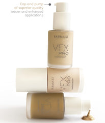 FARMASi Vfx Pro Foundation, Full Coverage Liquid Cream, Lightweight Long Lasting Coverage, Breathable Skin Moisturizer with Color True Matte Blending, Face Makeup, 1 fl. oz / 30 ml - Warm Medium 18
