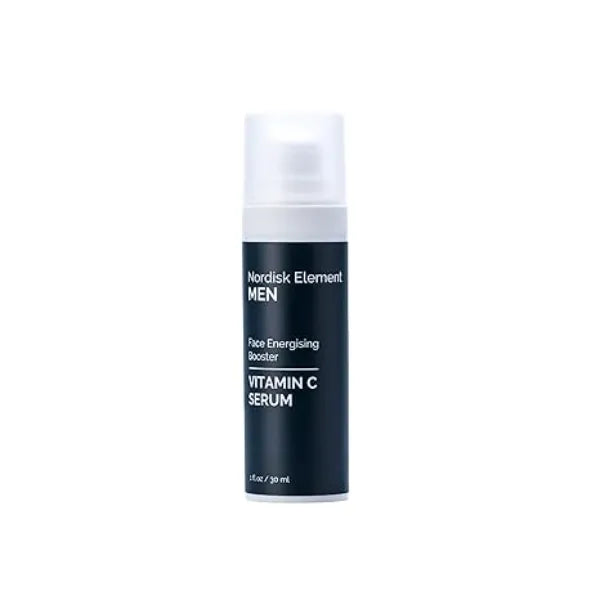 Nordisk Element Vitamin C Face Serum for Men with Hyaluronic Acid Brightening Anti Aging Face Serum for Dark Spots, Uneven Tone, and Wrinkles Hydrating Daily Moisturizer with Citrus Aroma, 1 Fl Oz