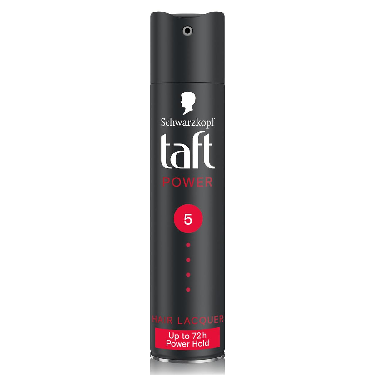 Taft Lacquer Black Hair Spray Strengthening and Holding Power with Humidity Resistance - 250 ml