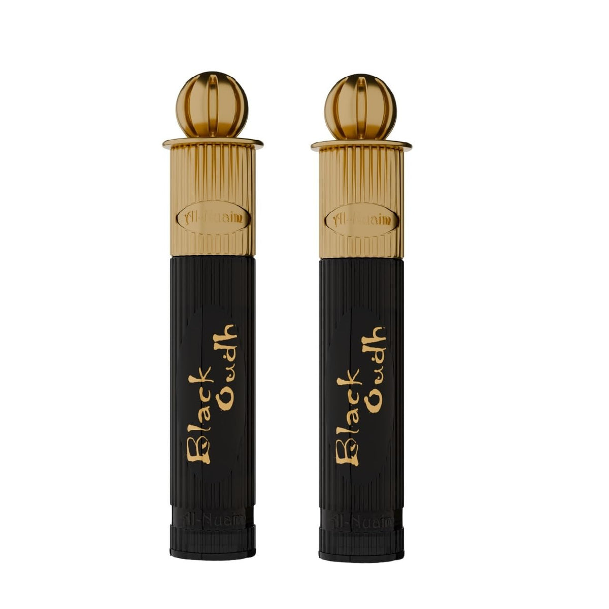 Al-Nuaim Black Oud Alcohol Free Attar Roll On for Men - Pack of 2 (6ml Each) | Exquisite & Long Lasting Fragrance