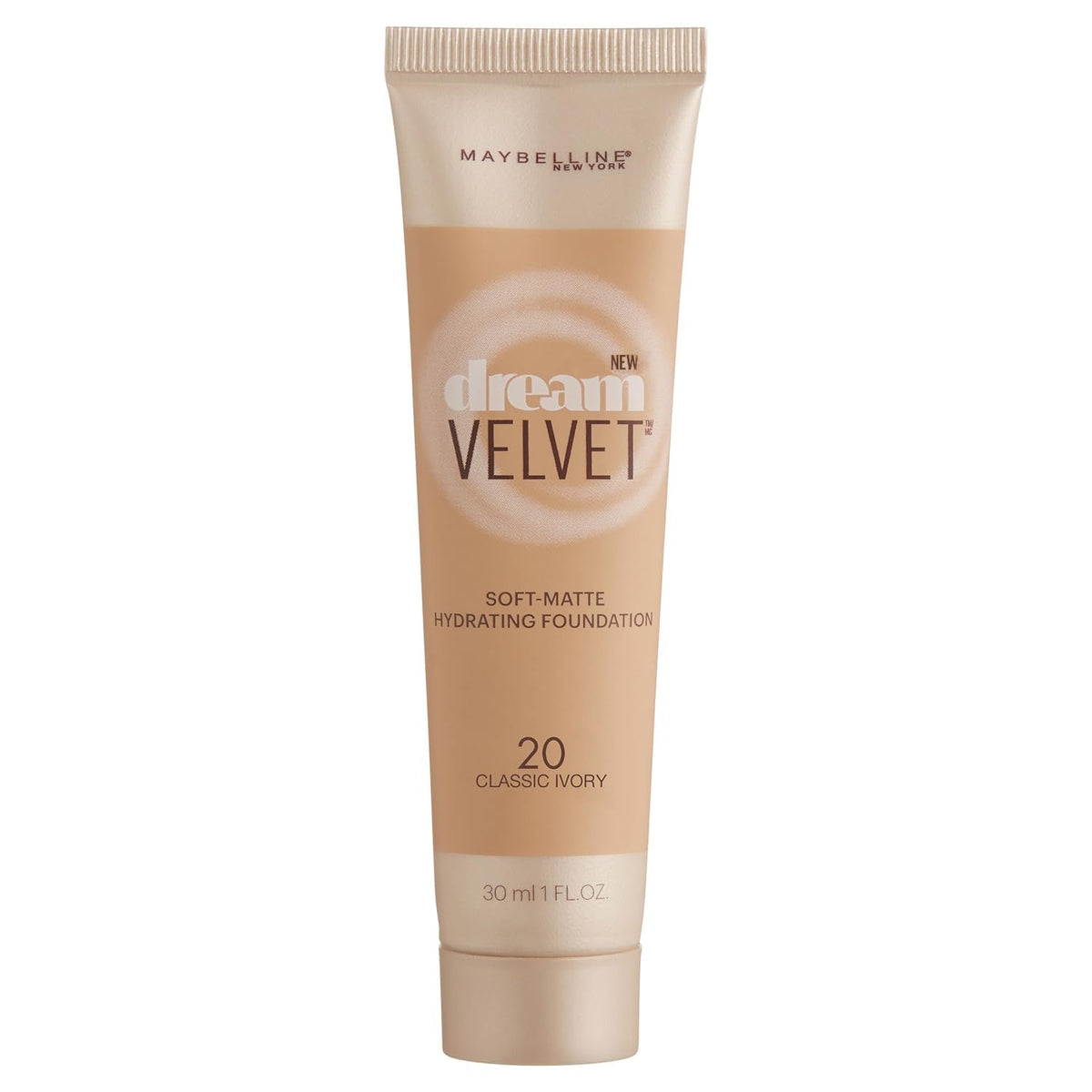 Maybelline Dream Velvet Soft-Matte Hydrating Foundation, Classic Ivory, 1 fl. oz.