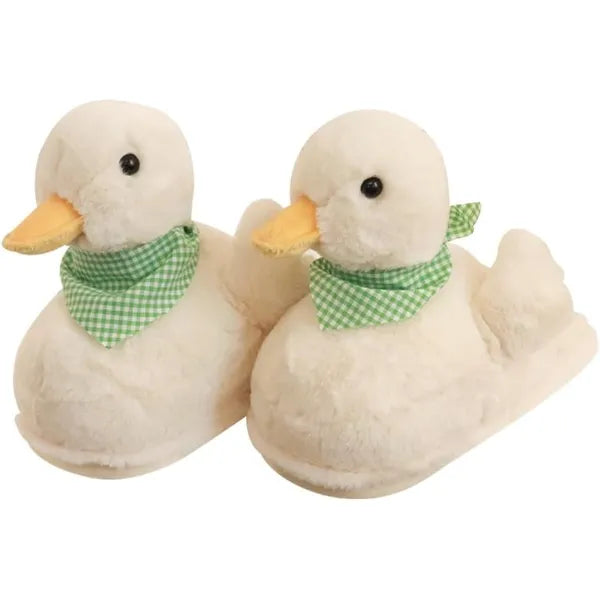 VTTDB Duck Slippers for Women Fuzzy Animal Plush Slippers Winter Indoor House Slides Warm Fluffy Slipper for Women