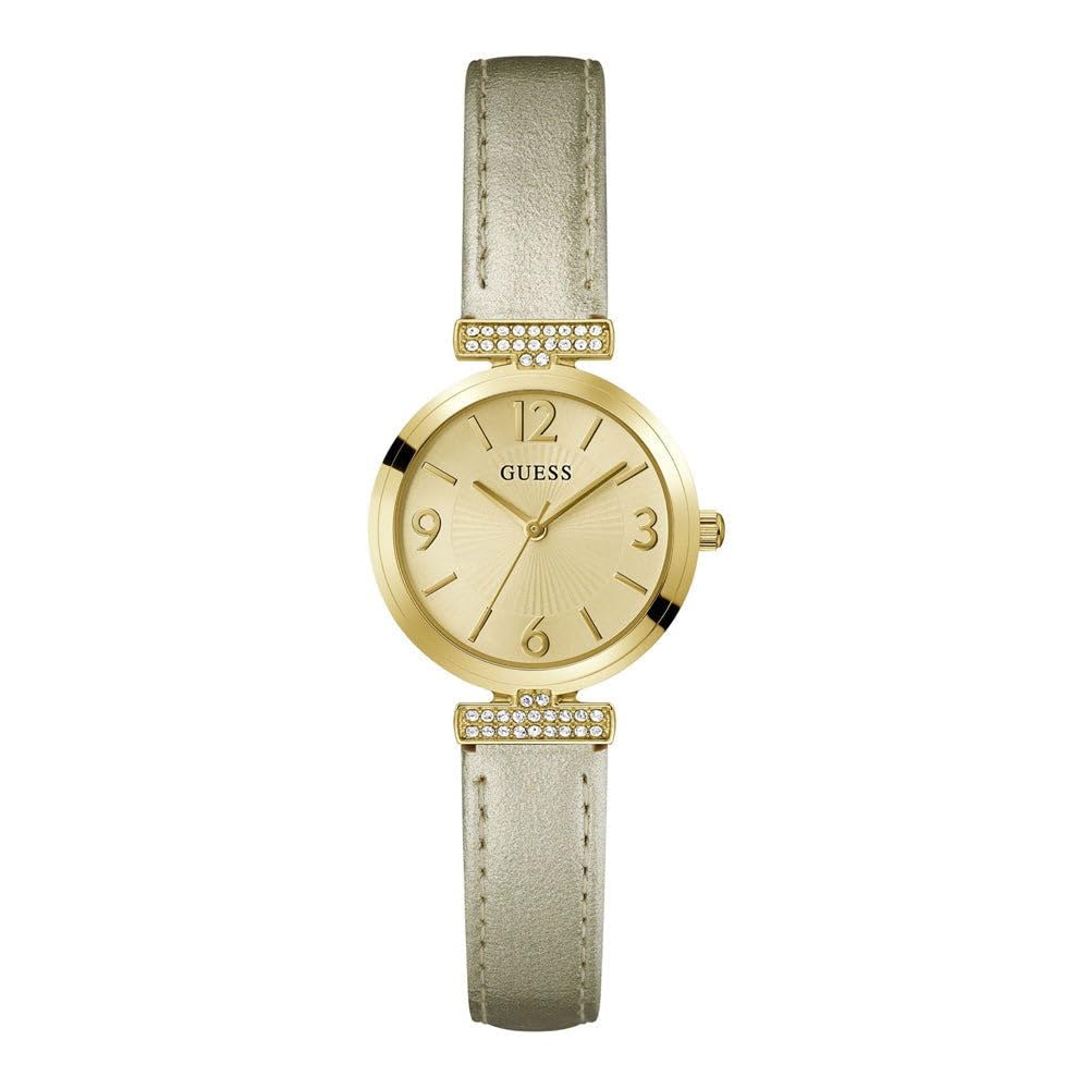 GUESS Women's 28mm Watch - Silver Strap Silver Dial Silver Tone Case
