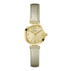 GUESS Women's 28mm Watch - Silver Strap Silver Dial Silver Tone Case