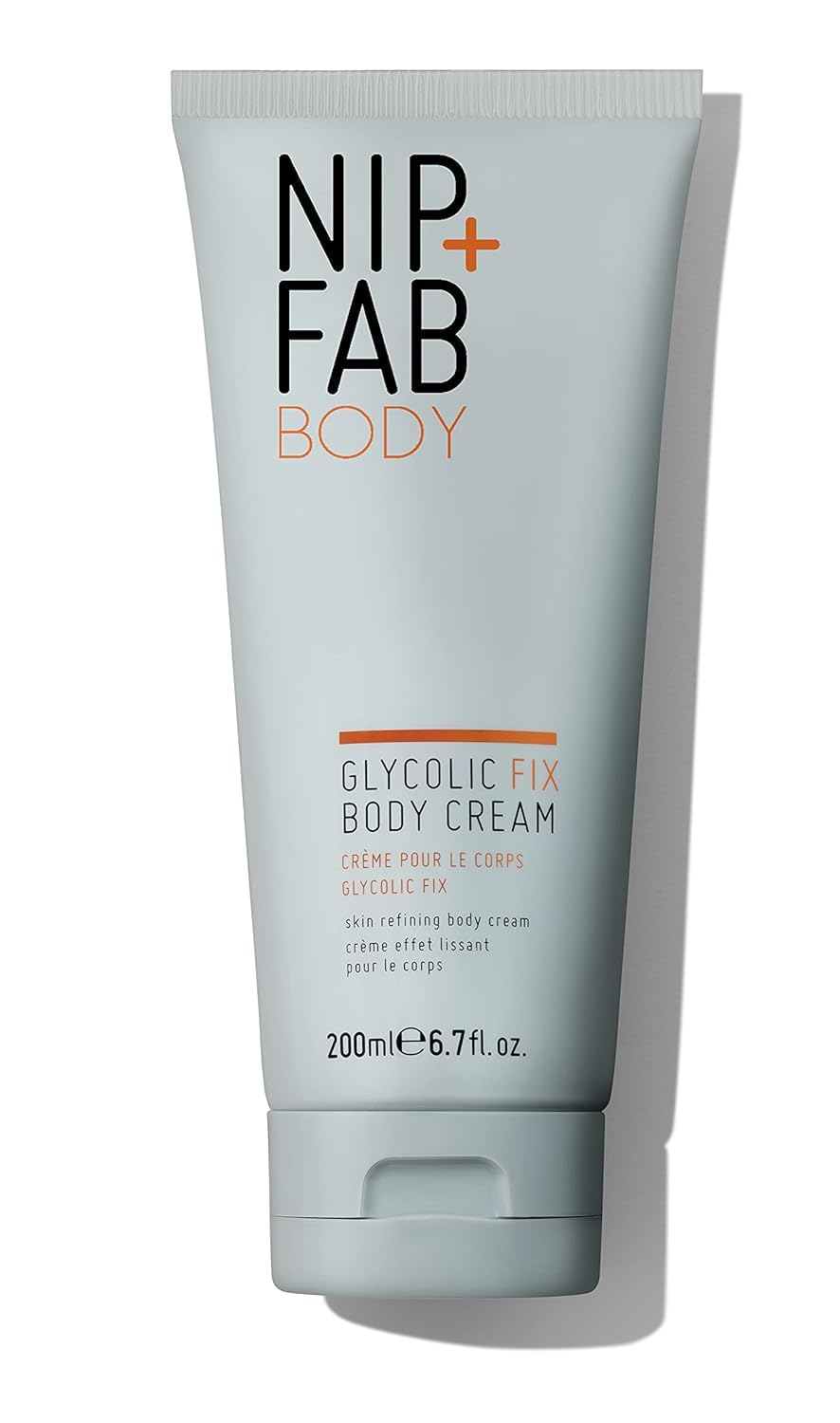 Nip+Fab Glycolic Fix Body Cream | 200 ml | Exfoliating the Skin | Vegan, Cruelty Free, Sulphate Free