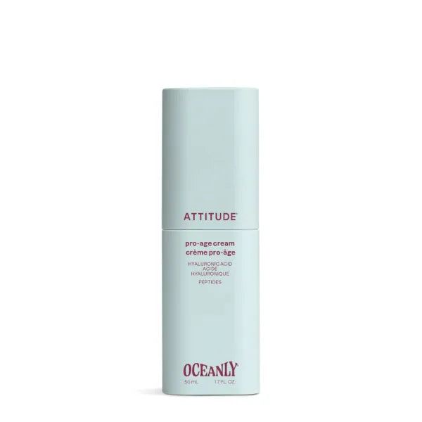 ATTITUDE Anti Aging Face Cream, With Hyaluronic Acid, Peptides & Ceramides, For Wrinkles & Fine Lines, Fragrance Free Skincare, Dermatologically Tested, For Women & Men, EWG Verified, Vegan, 1.7 Fl Oz