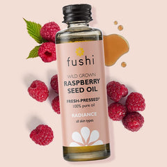 Fushi Organic Raspberry Seed Oil, Fresh-Pressed, Rich in Vitamin E & Carotenoids, Best for Irritated Skin, Dry Skin & Fine Lines, Ethical & Vegan Society Approved, Made in the UK, 50ml