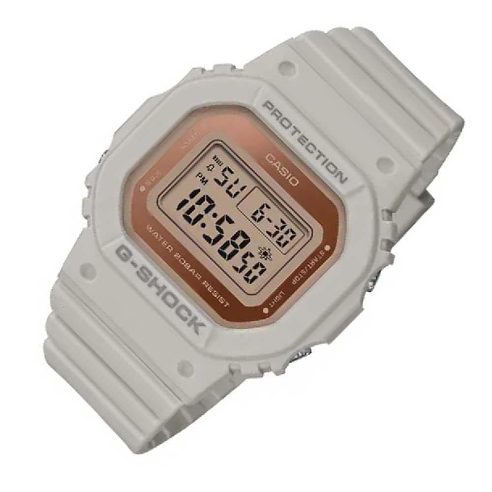 Casio G-Shock Watch - GMD-S5600-8DR Gold Dial, White Band