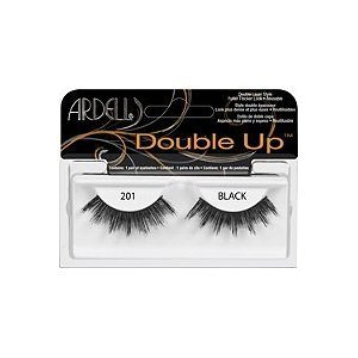 Ardell Double Up Lashes 201- Natural, Reusable, Double-Layered for Extra Volume & Dramatic Look