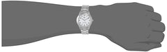 Casio Leather Band Watch Silver-White