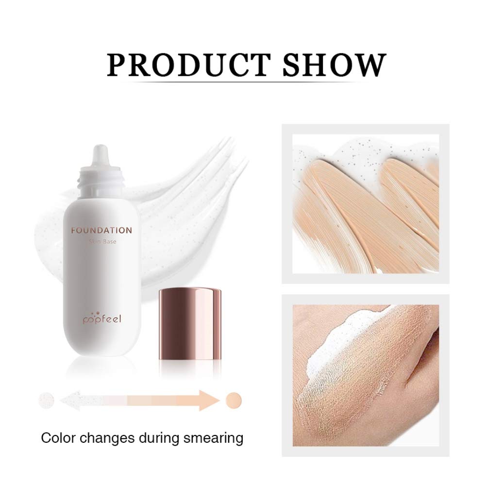 NLLNT Liquid Foundation Color Changing Concealer Cover Hides Wrinkles Lines Natural Makeup