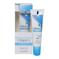 Chaptex Lip Balm, 10g with SPF 15 | Dermatologist Tested | Paraben Free Lip Care | Moisturizing & UV Protection for Dry, Chapped Lips (Pack of 1)