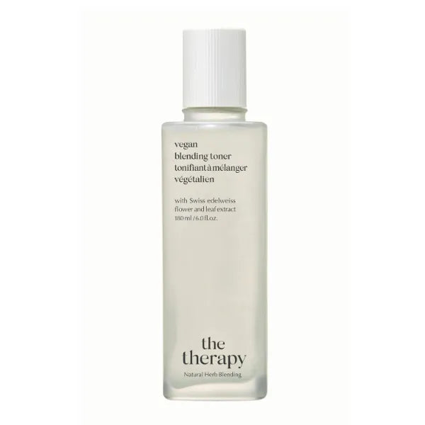 The Face Shop The Therapy Vegan Blending Toner | Organic Vegan Soothing Face Toner | Elasticity Improvement & Deeply Hydrating | Eco-Friendly, 6.09 fl. Oz