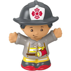 Fisher-Price Replacement Part Little People Firehouse Firefighter Playset FMN98 - Replacement Male Asian Fireman Figure Dressed in Gray