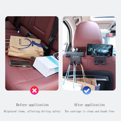 Amexim Jetour Branded Rear Seat Hook Bracket for Storage Rack | Carbon-fiber Mobile Phone Holder for back Seat Passangers