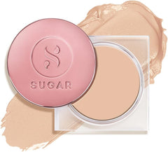 SUGAR Cosmetics Mettle Cream To Powder Foundation | Full Coverage & Matte | 12gm - 10 Latte (Light, Warm Undertone)