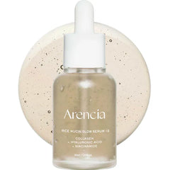 Arencia Rice Mucin Glow Serum, Collagen + Hyaluronic Acid & Niacinamide, 1.01 fl oz