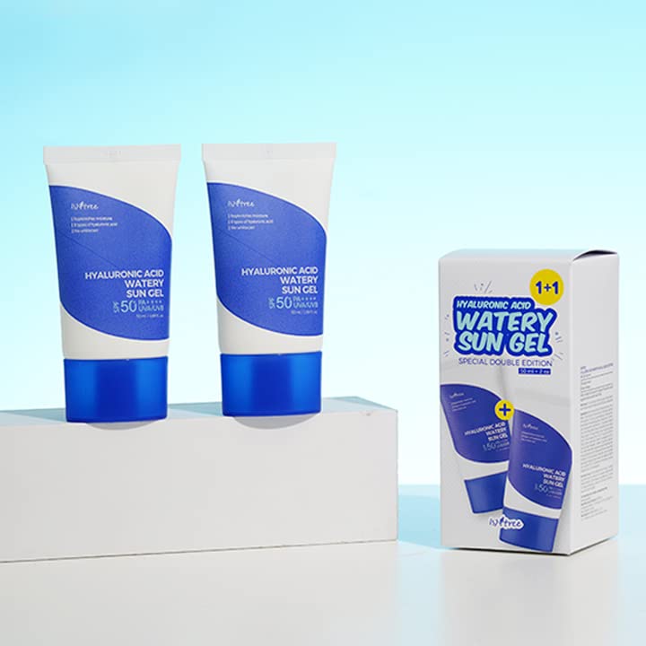 ISNTREE Hyaluronic Acid Watery Sun Gel Double Edition 50ml x 2ea | Special Edition with two sunscreens | Watery gel type sunscreen