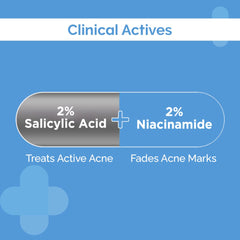 The Derma Co Sali-Cinamide Anti-Acne Face Wash with 2% Salicylic Acid & 2% Niacinamide - 80ml (Pack of 2)