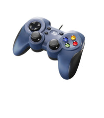 Logitech G F310 Wired Gamepad, Controller Console Like Layout, 4 Switch D-Pad, 1.8-Meter Cord, PC - Grey/Blue