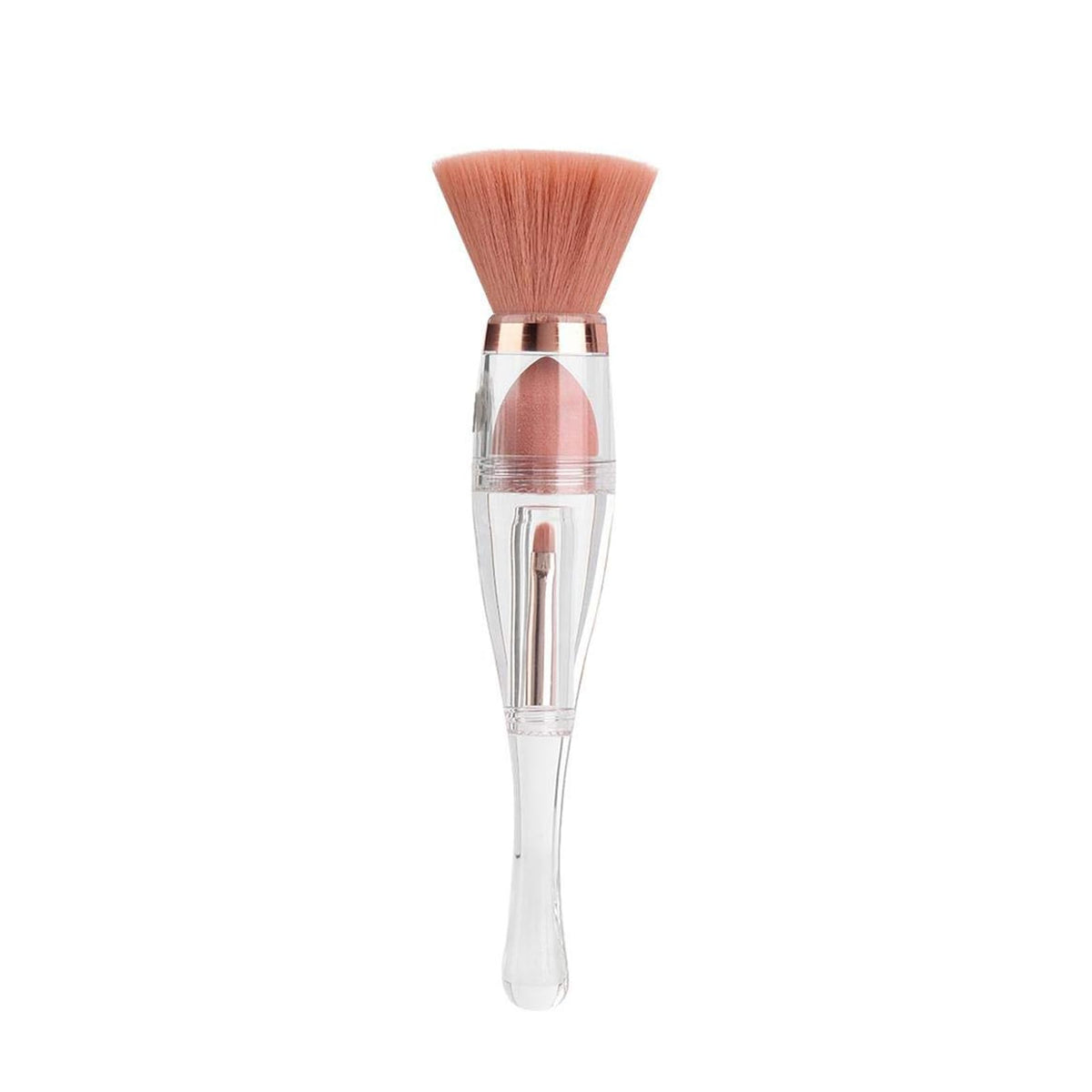 KASTWAVE 3 in 1 Beauty Brushes, Multi-functional Brush, Powder Brush, Cosmetic Brushes, Makeup Brushes for Eyes, Lips, Foundation, Concealer, Eyes, Lips, Makeup Tool (Clear)